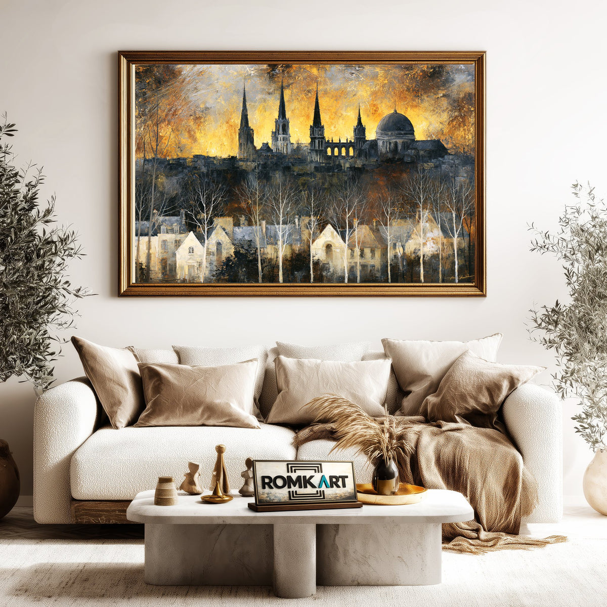 French Cityscape Oil Painting - image 5