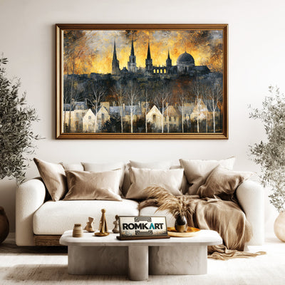 French Cityscape Oil Painting - image 5