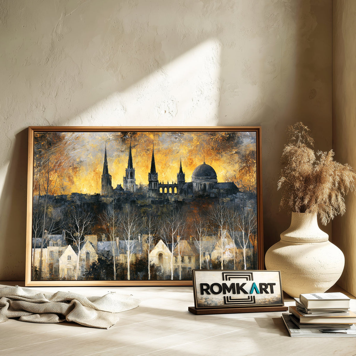 French Cityscape Oil Painting - image 6