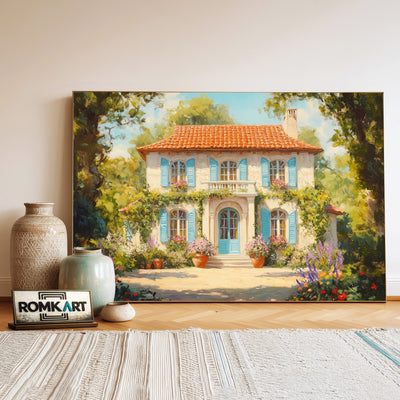 French Countryside House Oil Painting - image 3