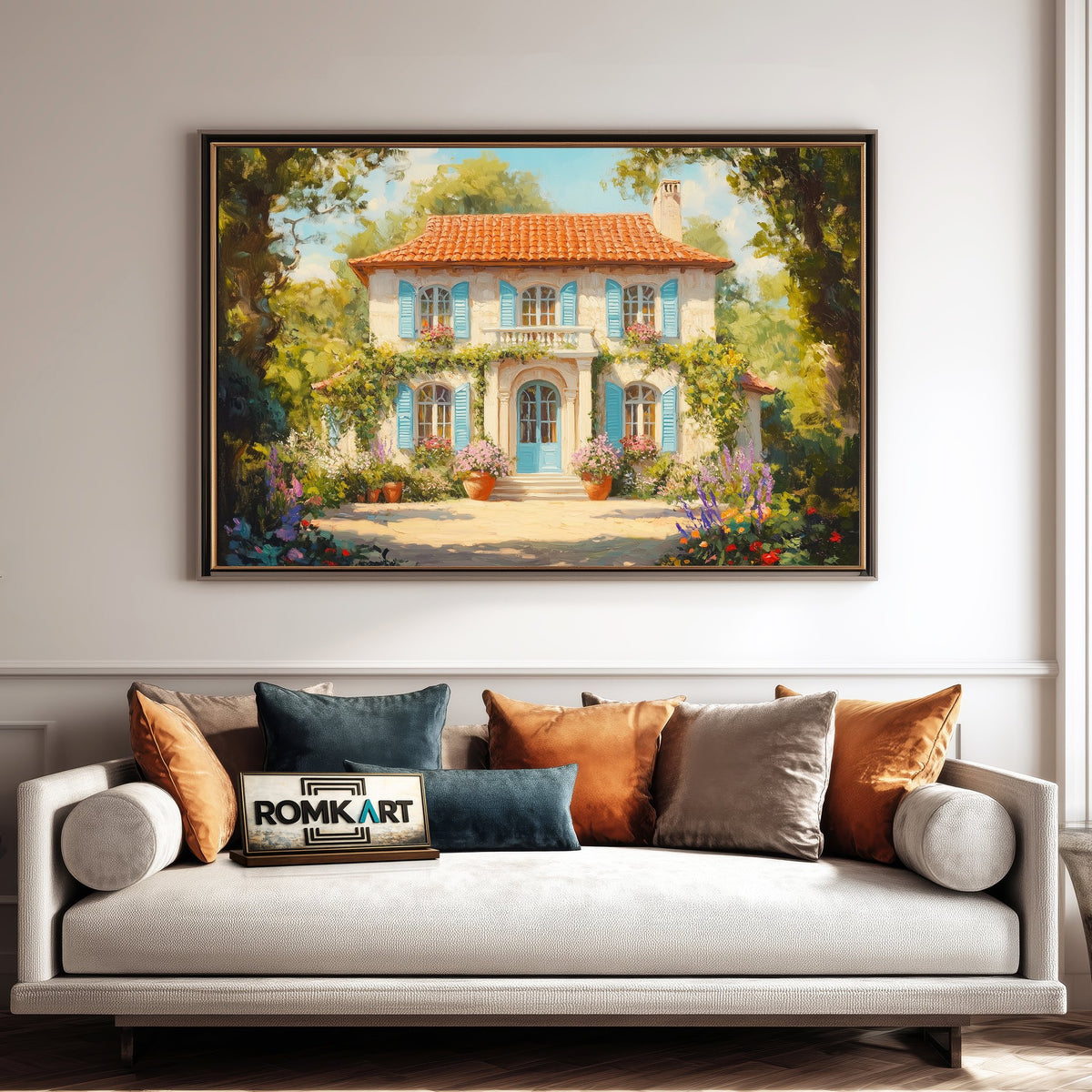 French Countryside House Oil Painting - image 4