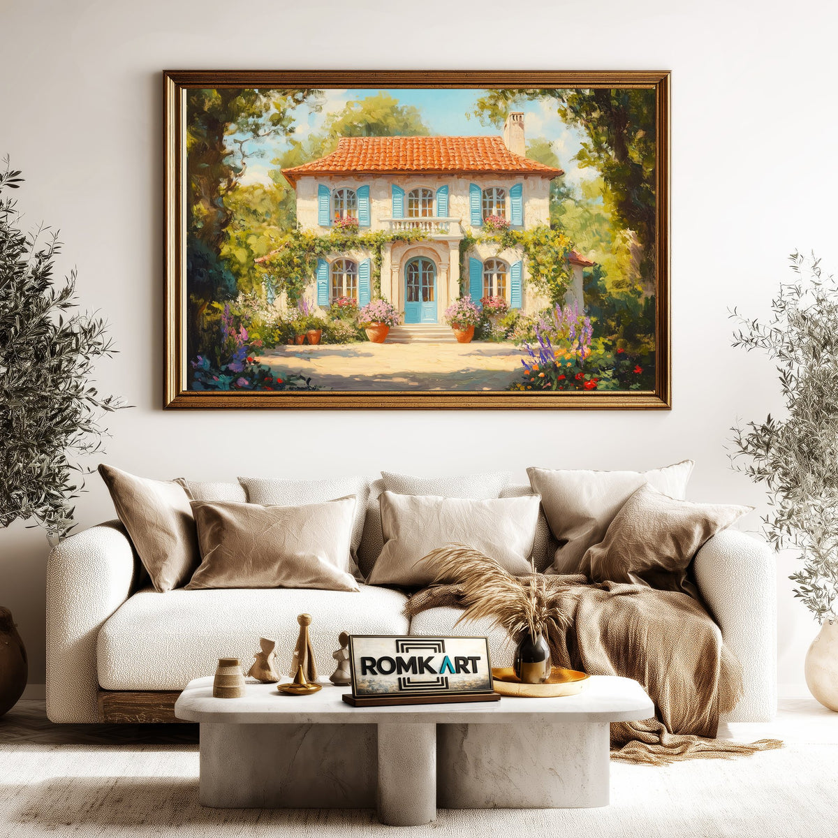 French Countryside House Oil Painting - image 5