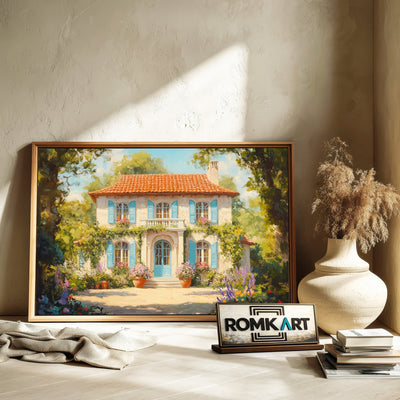 French Countryside House Oil Painting - image 6