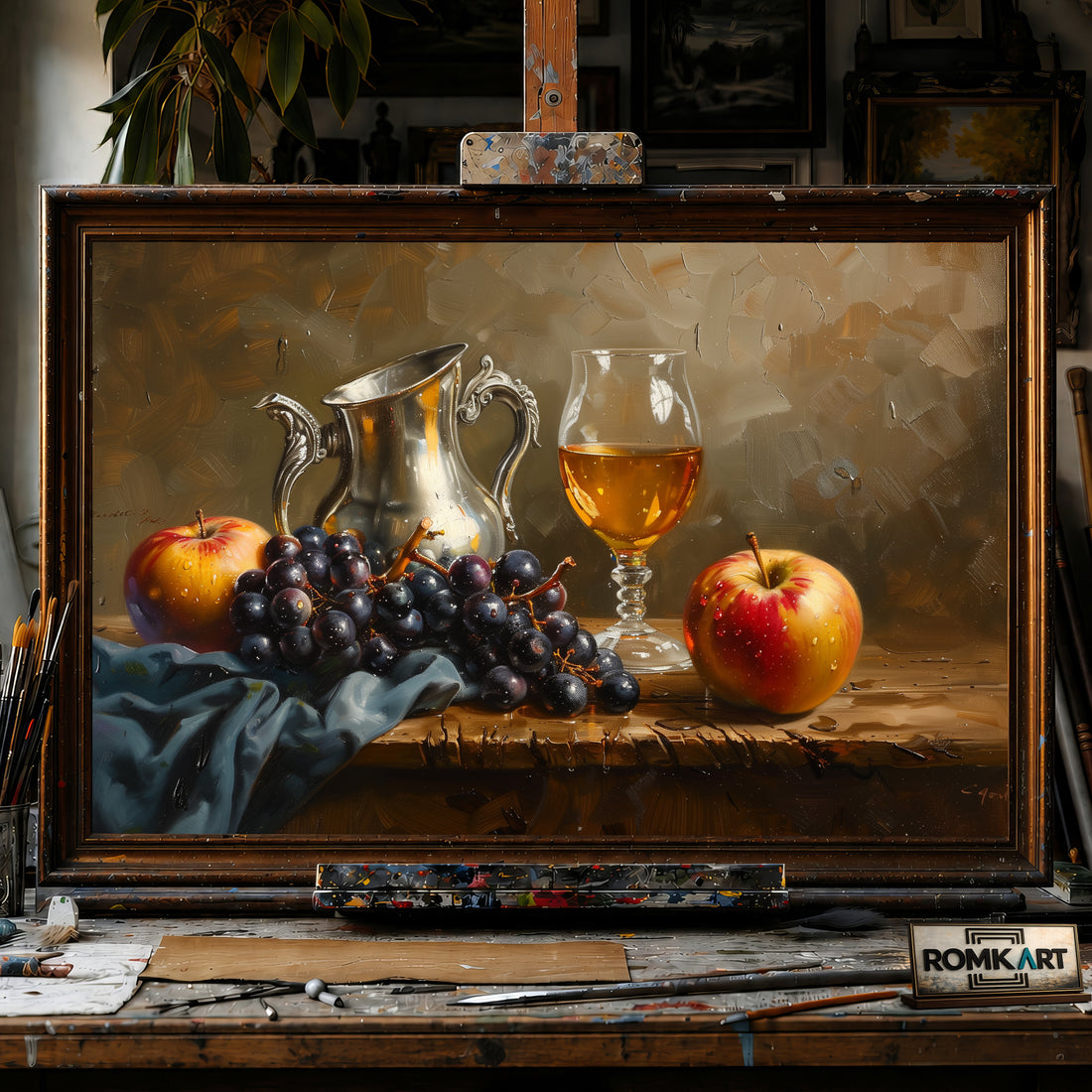 Fruit Wine Still Life Oil Painting