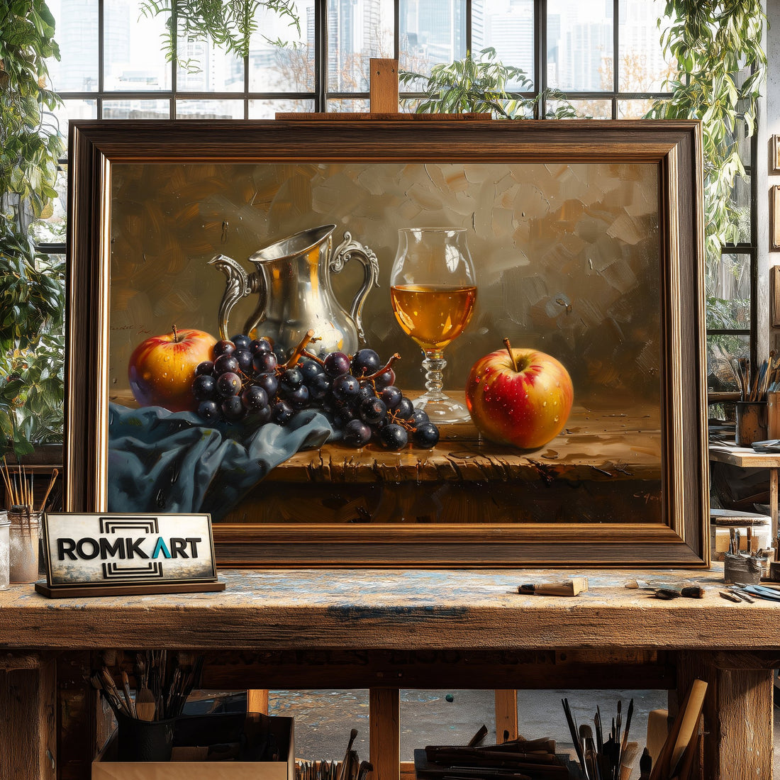 Fruit Wine Still Life Oil Painting
