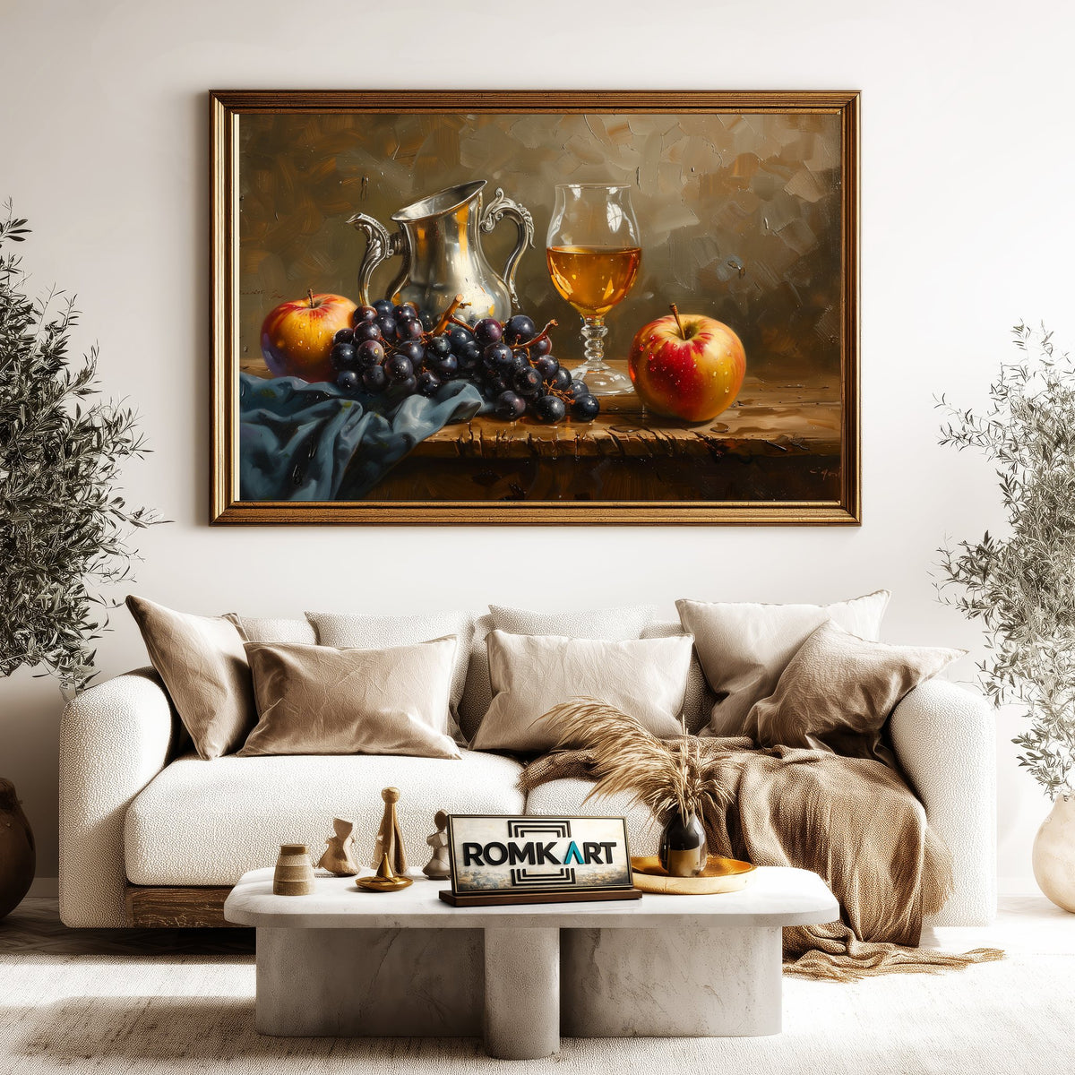 Fruit Wine Still Life Oil Painting - image 5
