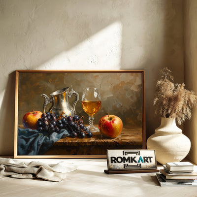 Fruit Wine Still Life Oil Painting - image 6