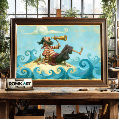 Funny Pirate Captain Oil Painting - image 2