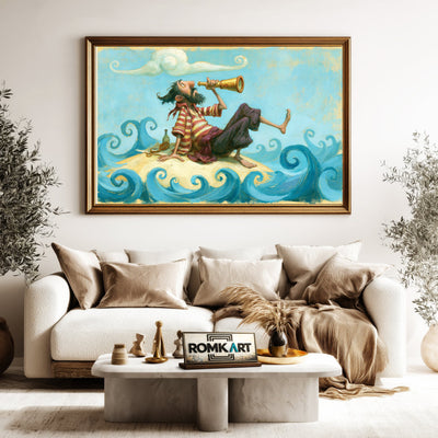 Funny Pirate Captain Oil Painting - image 5