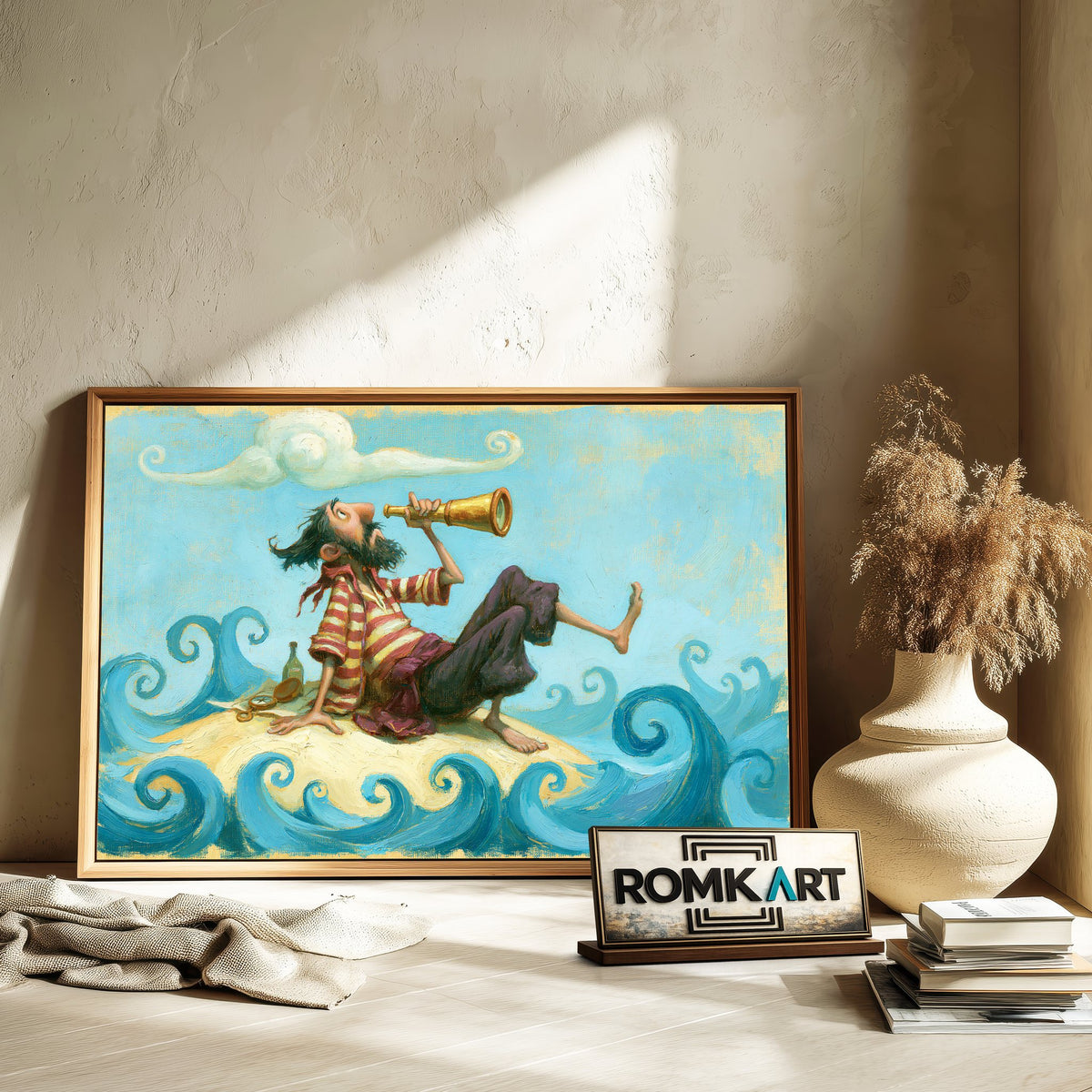 Funny Pirate Captain Oil Painting - image 6