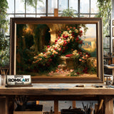 Garden Among Ancient Ruins Oil Painting - image 2