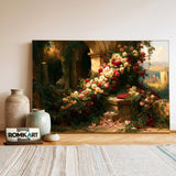 Garden Among Ancient Ruins Oil Painting - image 3