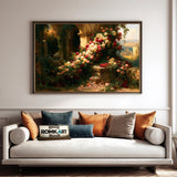 Garden Among Ancient Ruins Oil Painting - image 4