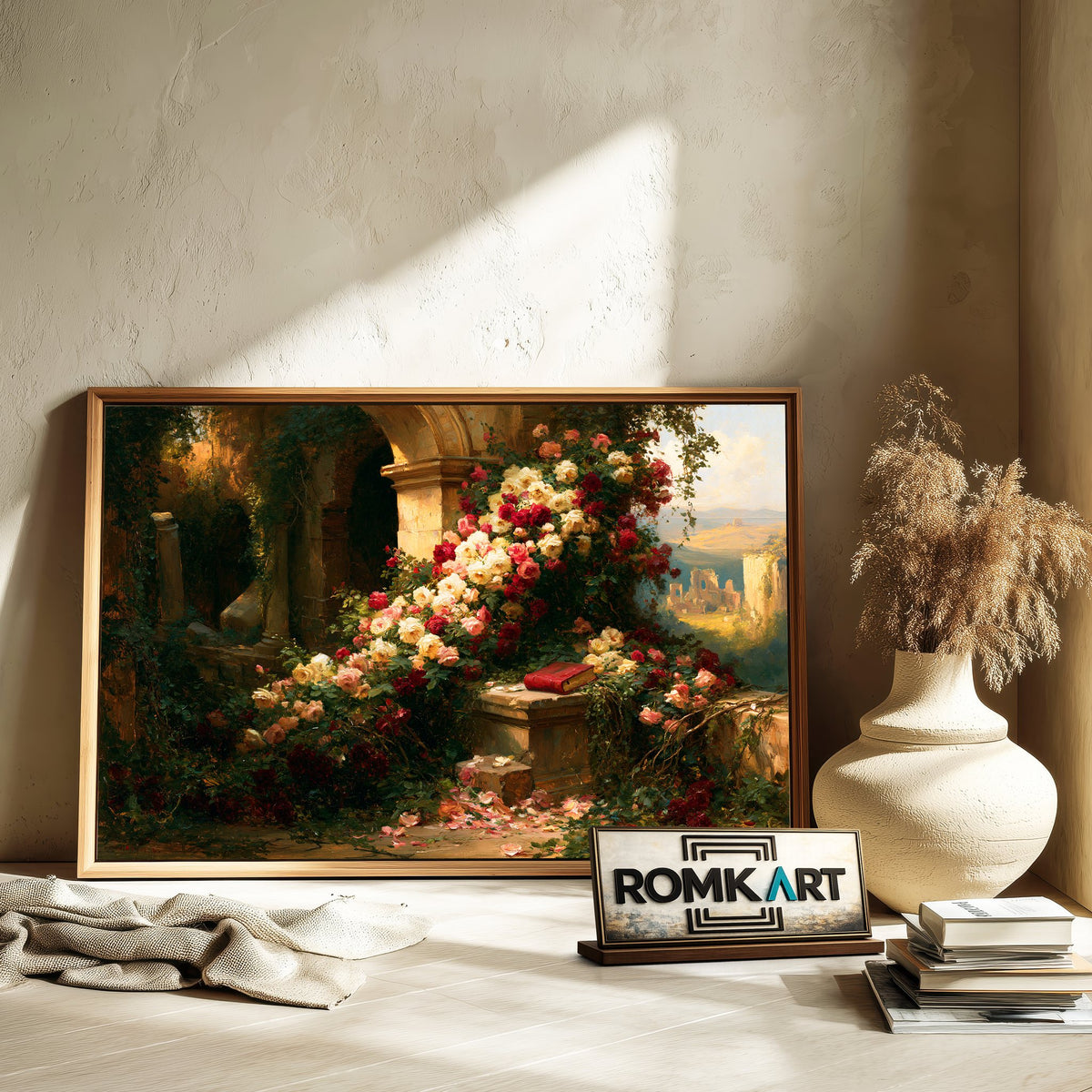 Garden Among Ancient Ruins Oil Painting - image 6