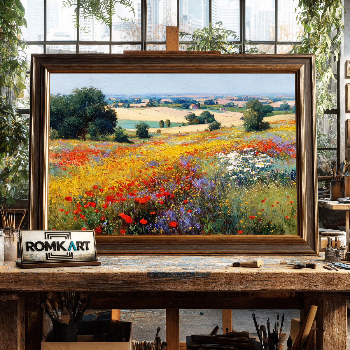 Garden Field Countryside Oil Painting - image 2