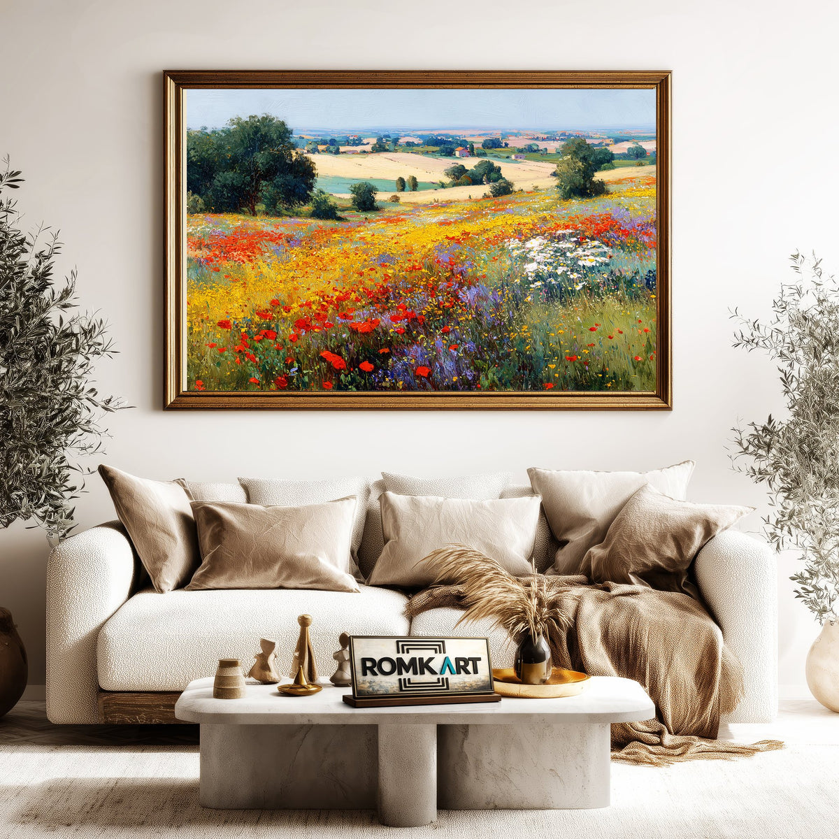 Garden Field Countryside Oil Painting - image 5