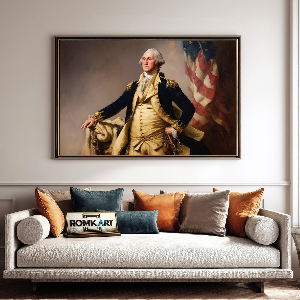 General George Washington Presidential Portrait Oil Painting - image 4