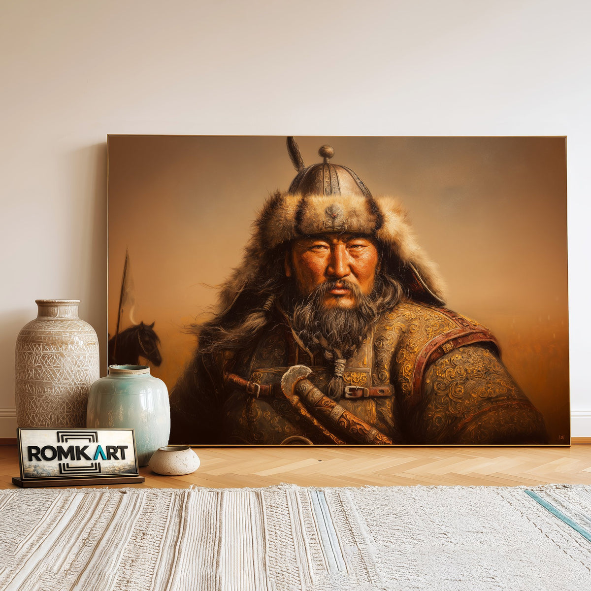 Genghis Khan Historical Oil Painting - image 3
