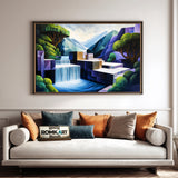 Geometric Landscape Architecture Architectural Oil Painting - image 4