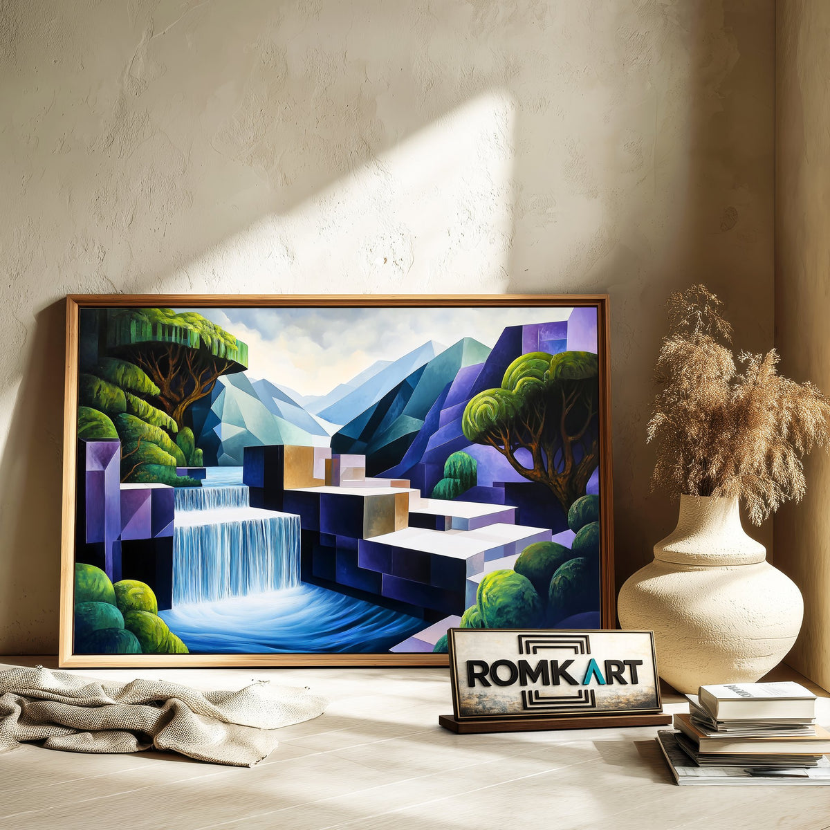 Geometric Landscape Architecture Architectural Oil Painting - image 6