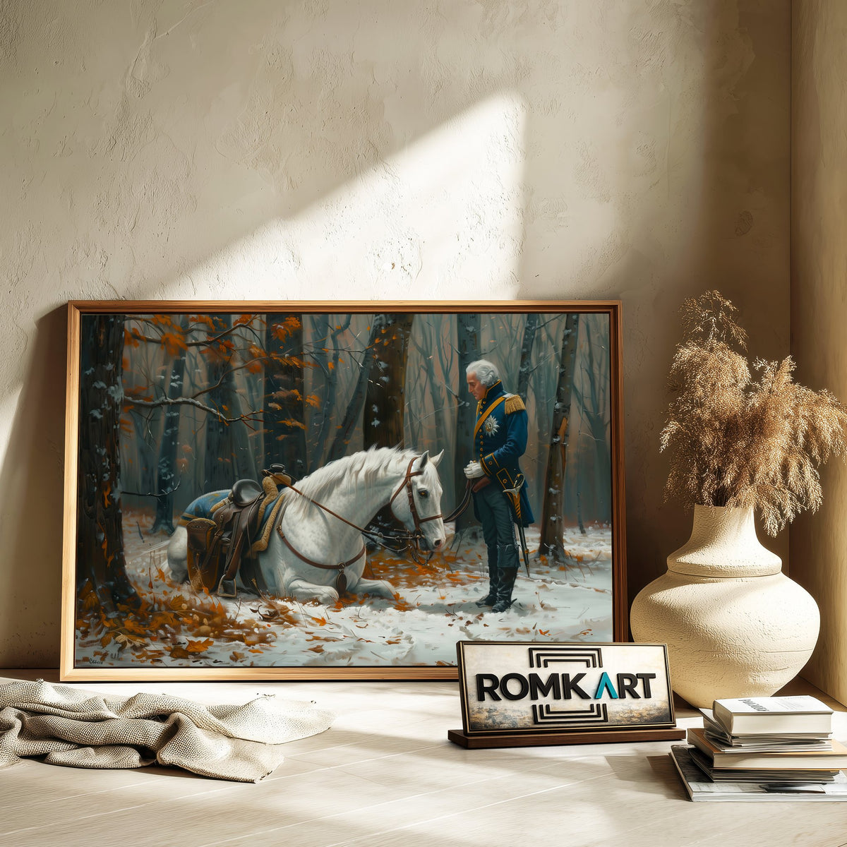 George Washington and His Horse Presidential Portrait Oil Painting - image 6