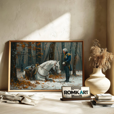 George Washington and His Horse Presidential Portrait Oil Painting - image 6