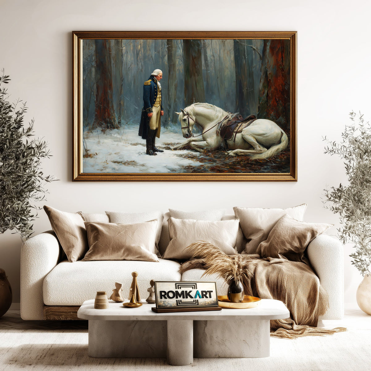 George Washington And Horse Oil Painting - image 5