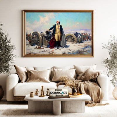 George Washington Before a Battlefield Oil Painting - image 5