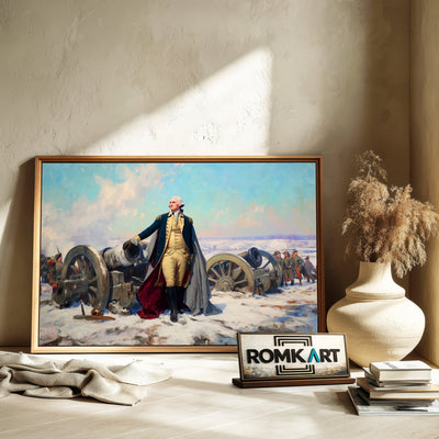 George Washington Before a Battlefield Oil Painting - image 6