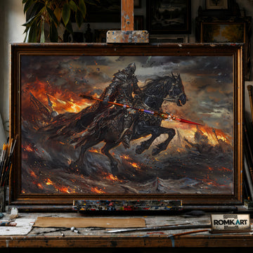Ghost Riding Horse from Hell hand-painted oil painting on canvas