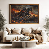 Ghost Riding Horse from Hell Equestrian Oil Painting - image 5