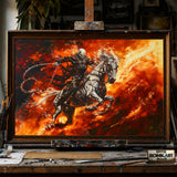 Ghost Riding Horse hand-painted oil painting on canvas