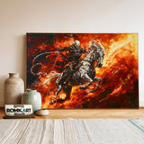 Ghost Riding Horse Equestrian Oil Painting - image 3