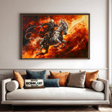 Ghost Riding Horse Equestrian Oil Painting - image 4