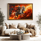 Ghost Riding Horse Equestrian Oil Painting - image 5