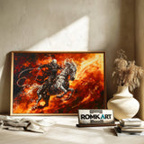 Ghost Riding Horse Equestrian Oil Painting - image 6