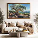Giant Olive Tree Forest Landscape Oil Painting - image 5