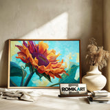 Giant Sunflower Floral Oil Painting - image 6