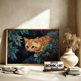 Ginger Cat in Jungle Oil Painting - image 6