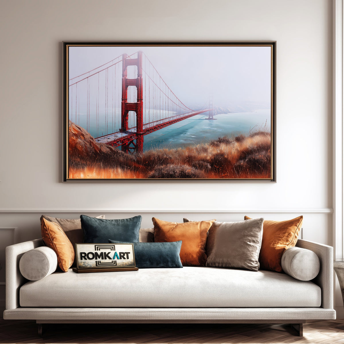 Golden Gate Bridge in San Francisco Architectural Oil Painting - image 4