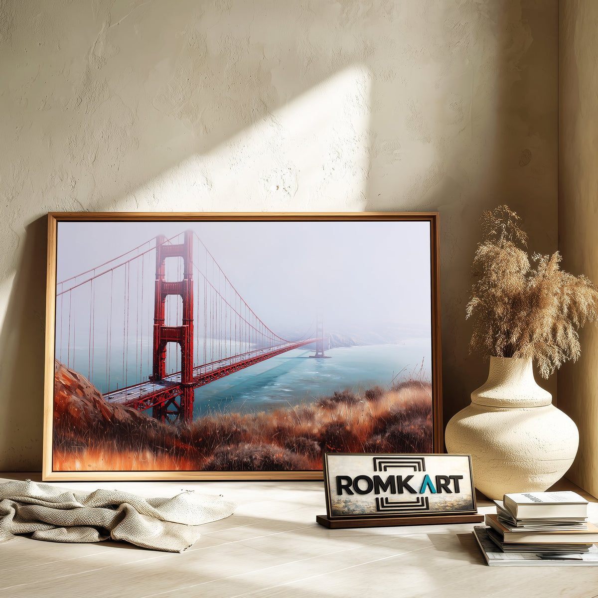 Golden Gate Bridge in San Francisco Architectural Oil Painting - image 6