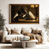 Gorilla Drink Wine Food Still Life Oil Painting - image 5