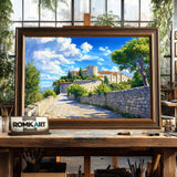 Grabd Castle in France Architectural Oil Painting - image 2