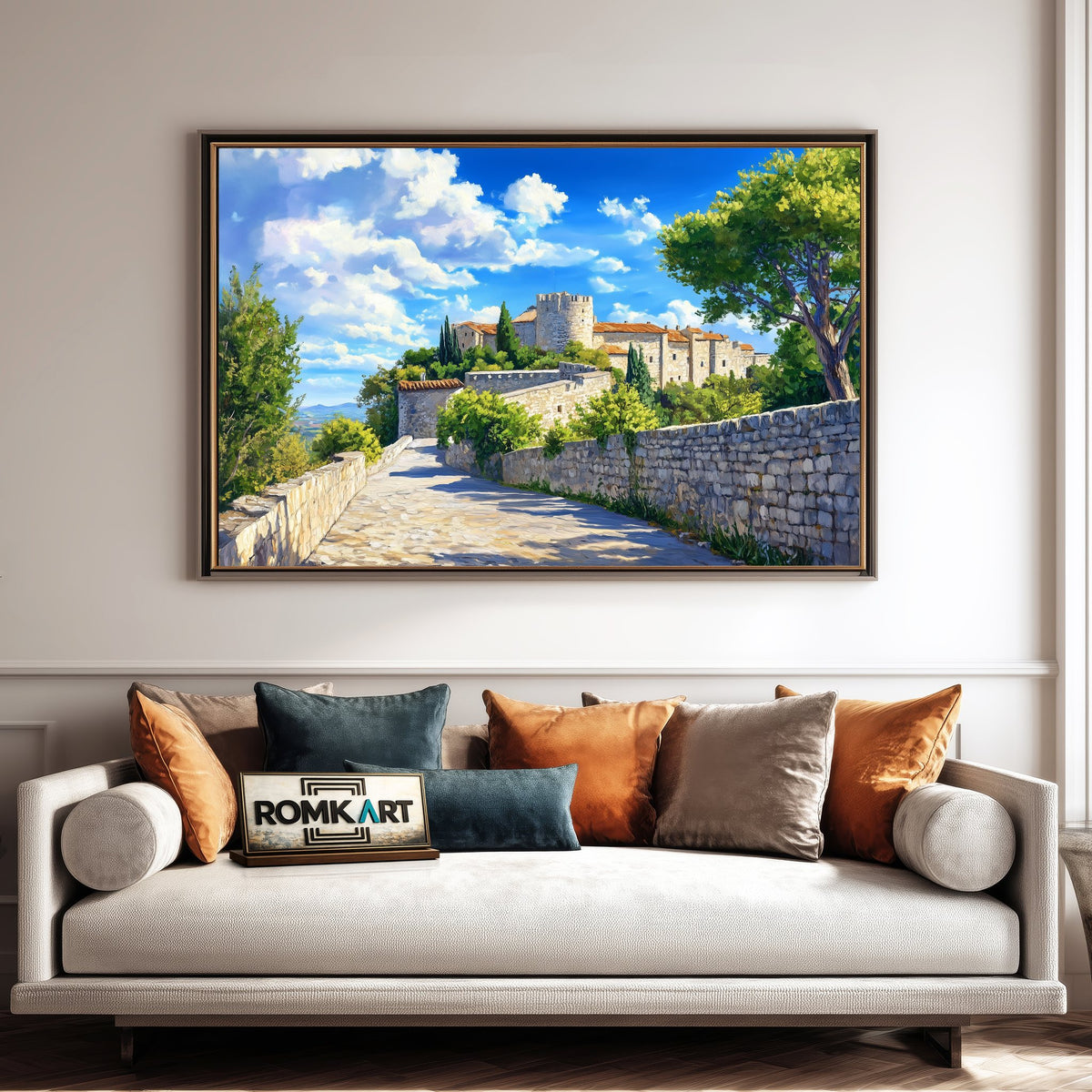 Grabd Castle in France Architectural Oil Painting - image 4