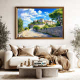 Grabd Castle in France Architectural Oil Painting - image 5