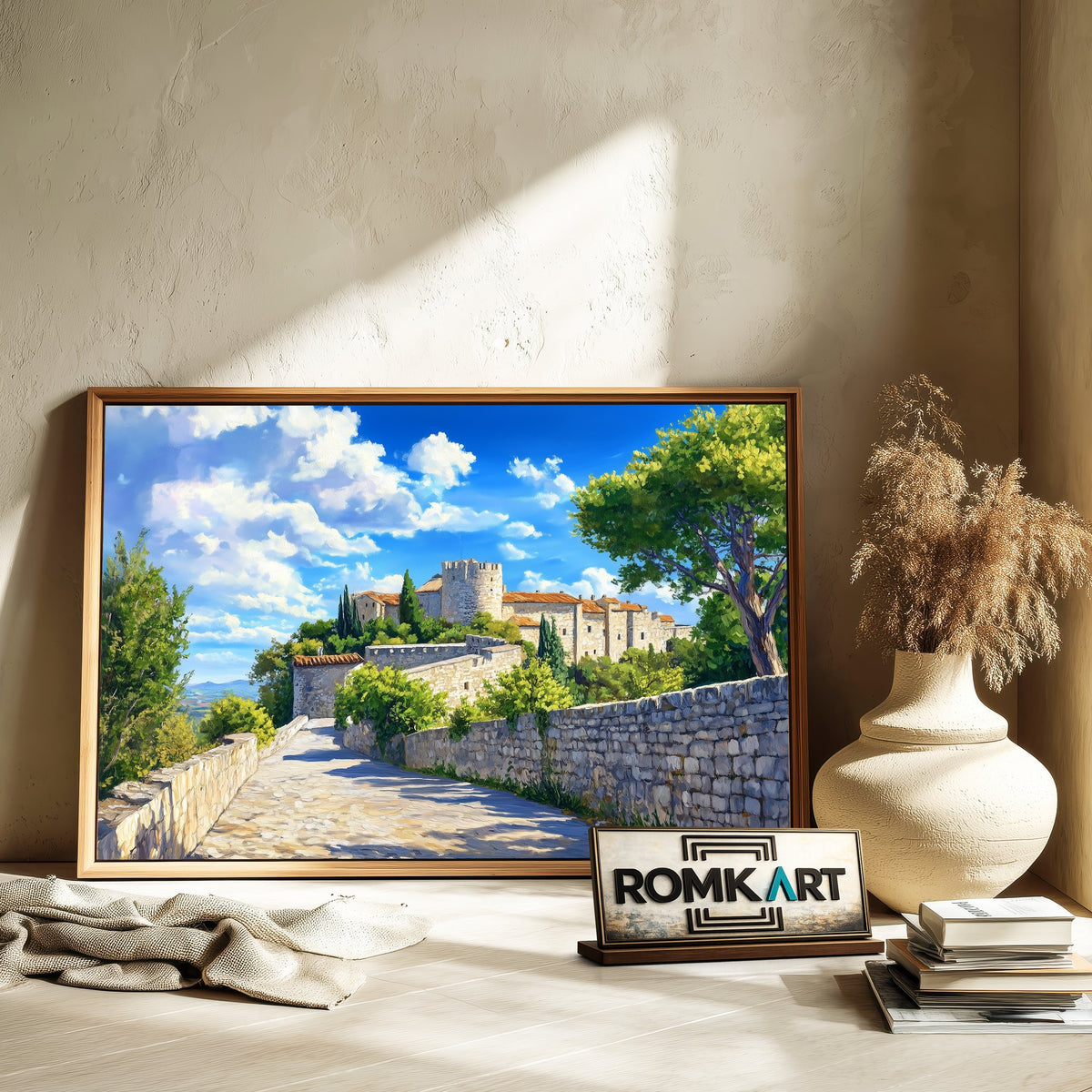 Grabd Castle in France Architectural Oil Painting - image 6