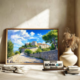 Grabd Castle in France Architectural Oil Painting - image 6