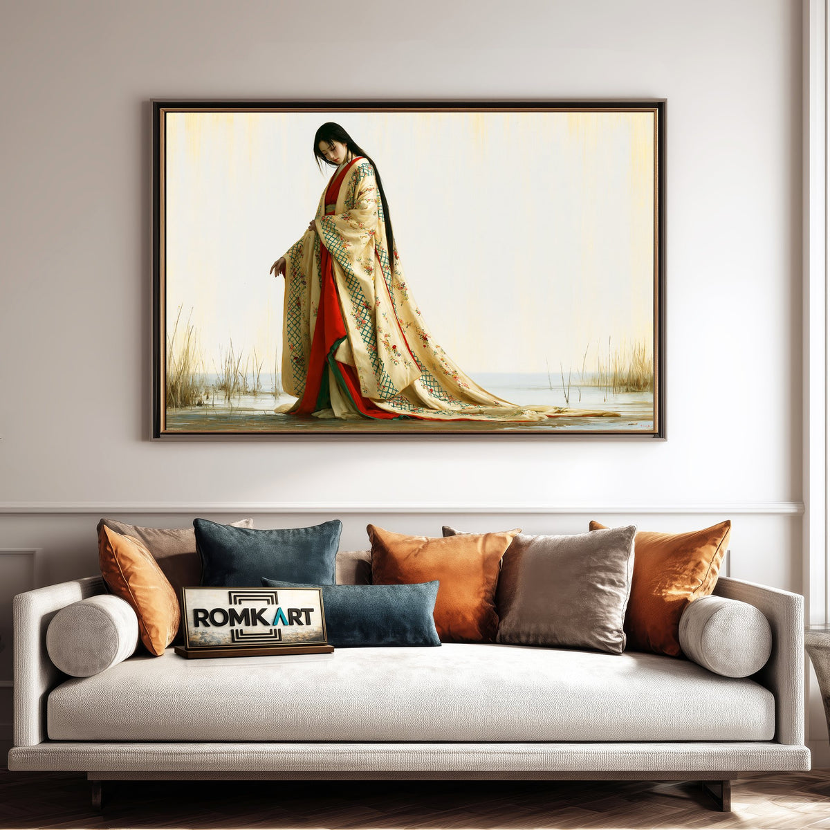 Graceful Japanese Beauty Oil Painting - image 4