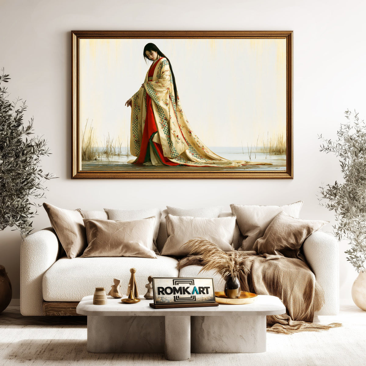 Graceful Japanese Beauty Oil Painting - image 5