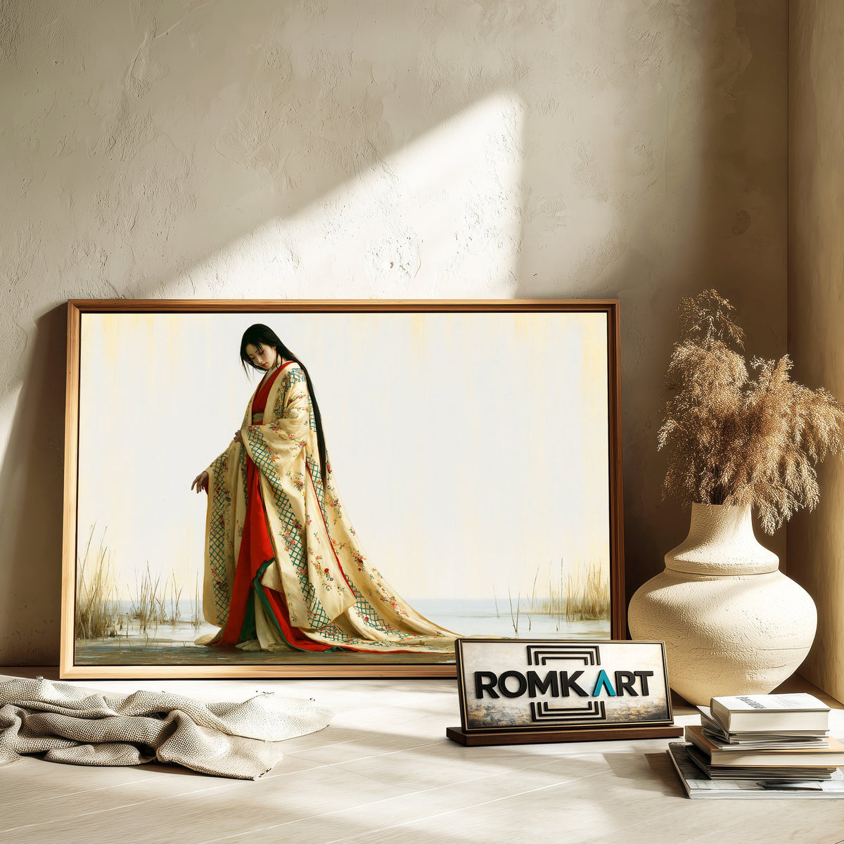 Graceful Japanese Beauty Oil Painting - image 6